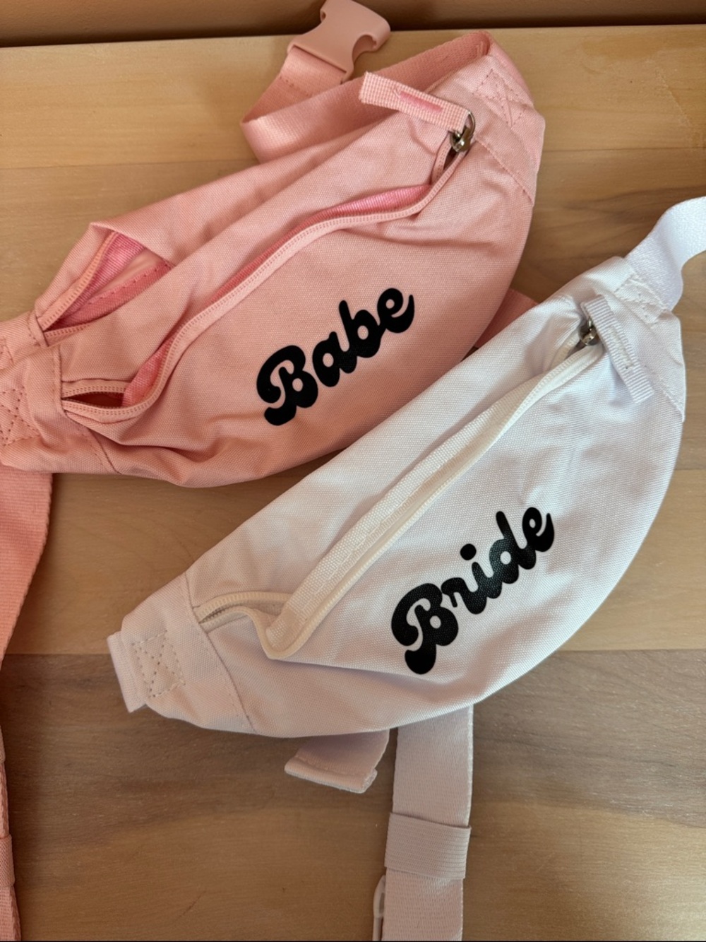 'Babe' & 'Bride' Fanny Packs - 7 Babes, 1 Bride